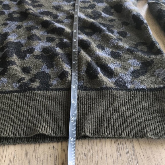 Anthropologie Ethan Camo Green Knit Crewneck Sweater - S - Picture 4 of 8